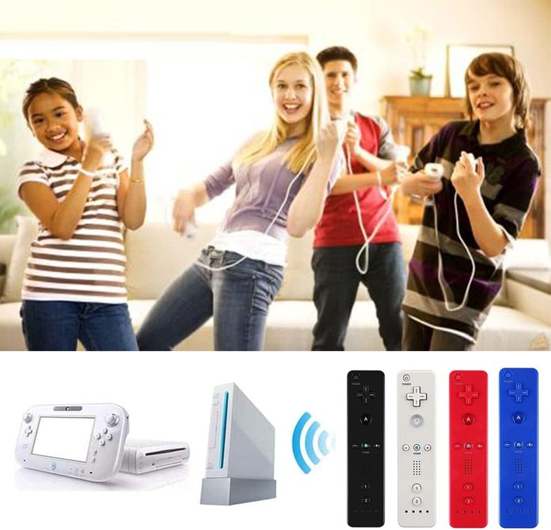 Tevodo Wii Remote Controller, 4 Packs Upgrade Wii Wireless Controller Compatible with Wii Wii U(Black, White,Deep Blue Red) - Image 4